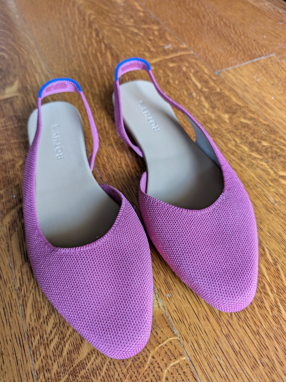 Rothy’s Women’s Almond Slingback in Hibiscus Flats Slip-On Size 9.5 Brand New